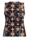 Ulla Johnson Ines printed sleeveless top - Blue