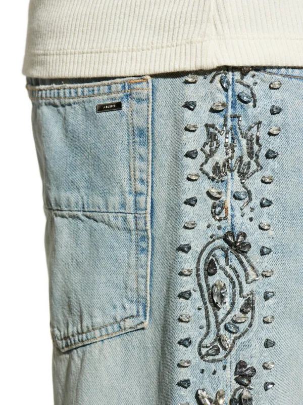 AMIRI crystal-embellished Jeans | Blue | FARFETCH