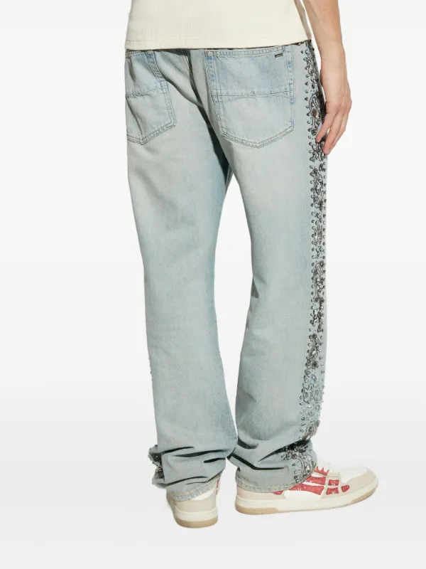 p*篤様 AMIRI CRYSTAL EMBELLISHED LOGO JEAN Amiri Men's Crystal-Embellished Logo Skinny Jeans | Neiman