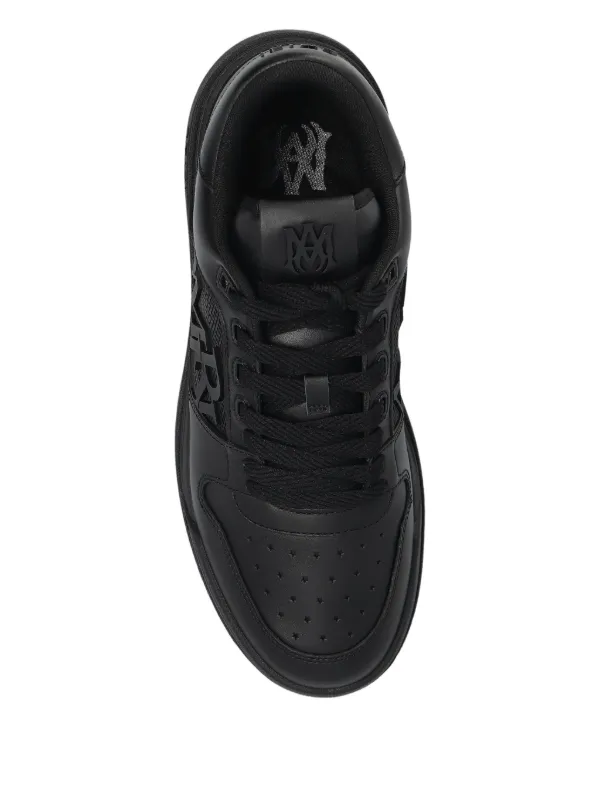 関税込◆大人気◆AMIRI◆レザーロゴパッチ スニーカー Black AMIRI logo-patch Sneakers | Black | FARFETCH