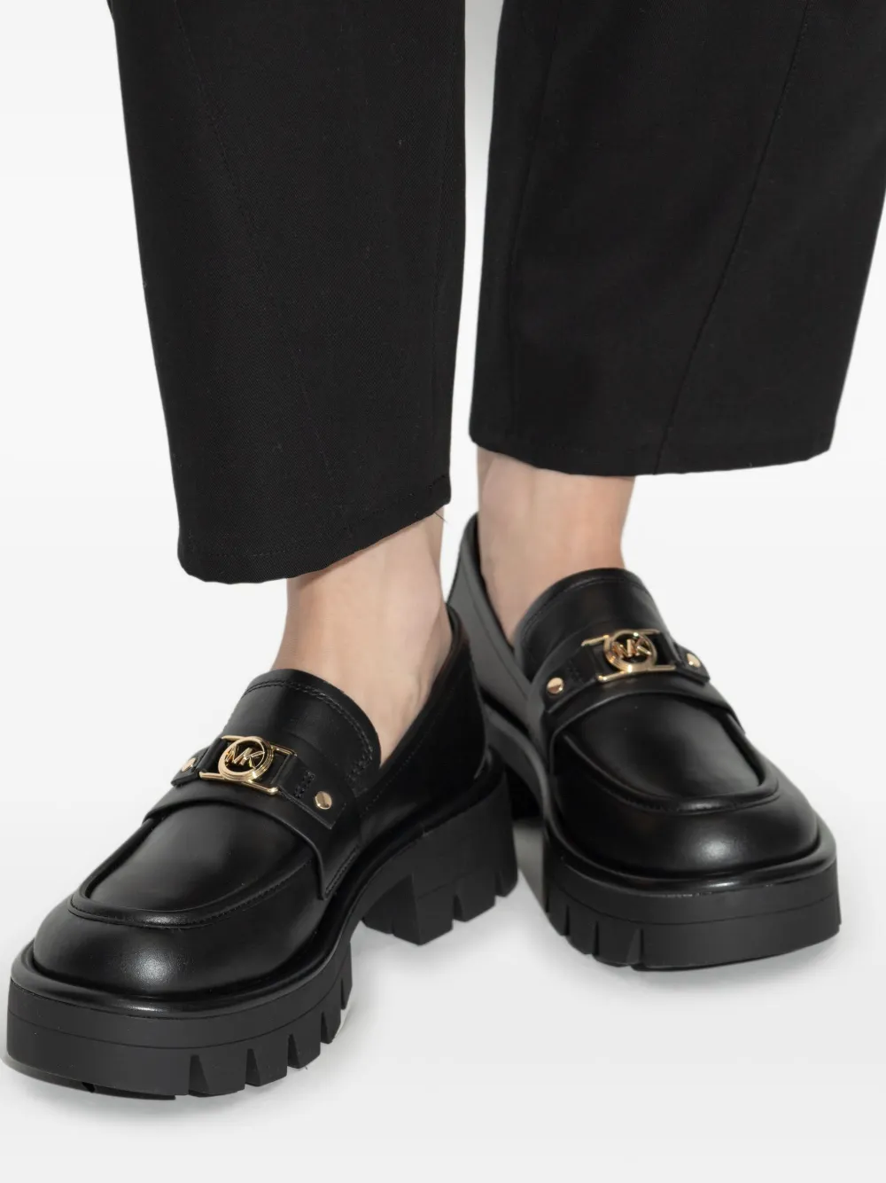 Michael Kors chunky-sole leather loafers Black