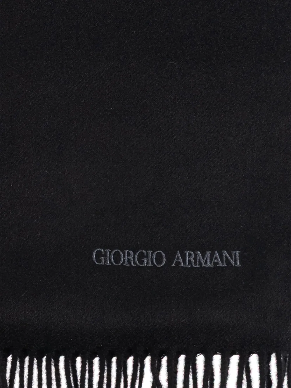 Giorgio Armani Sjaal met franje Zwart