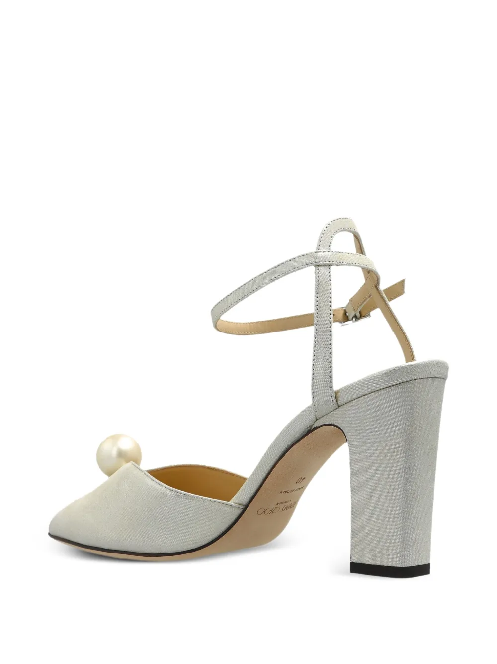 Jimmy Choo 85 mm Sacaria sandalen Wit