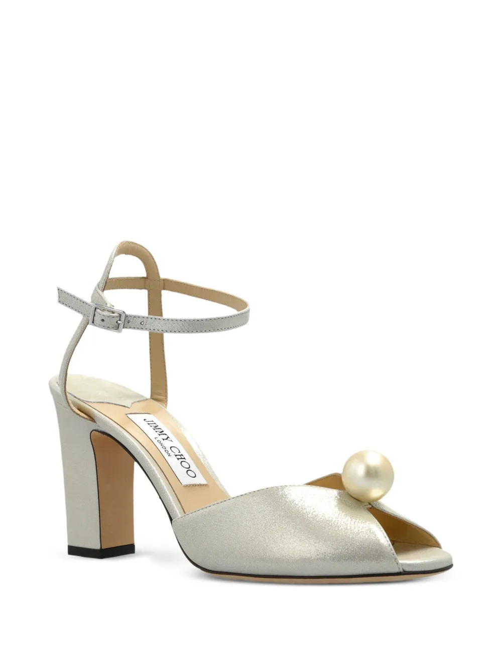 Jimmy Choo 85 mm Sacaria sandalen Wit
