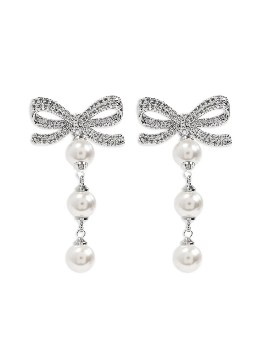 Self-Portrait aretes Bow | blanco | Image 1
