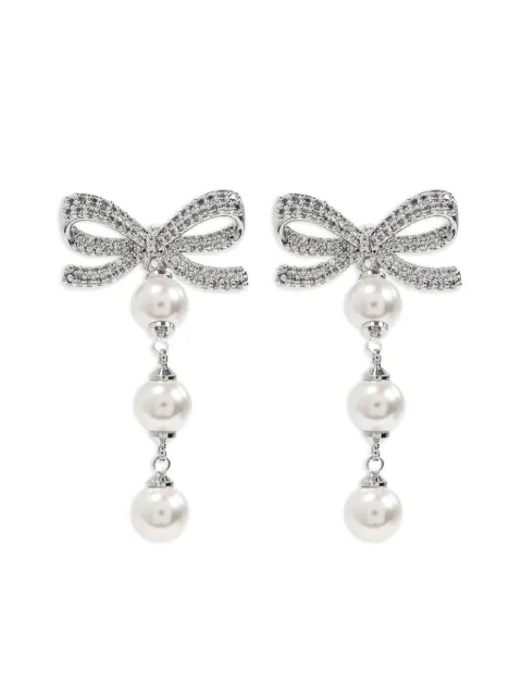 Self-Portrait Bow tiered earrings
