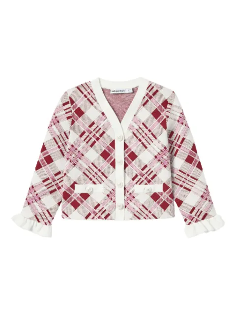 Self-Portrait Kids checked cardigan