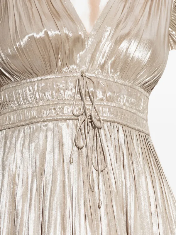 Ulla Johnson Patrice Pleated Dress - Gold Ulla Johnson Patrice Pleated Dress - Gold