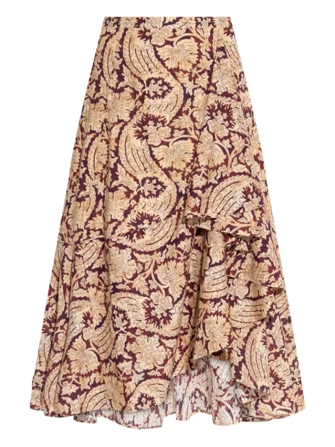 Ulla Johnson floral-print asymmetric skirt