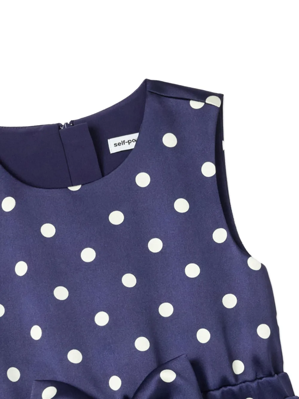 Self-Portrait Kids Jurk met stippen Blauw
