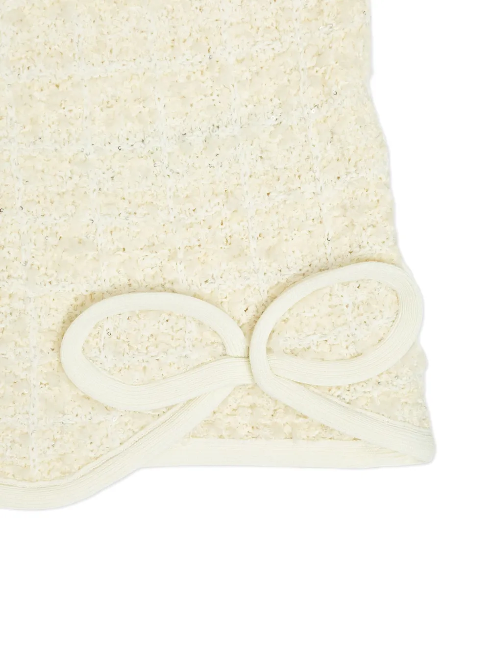 Self-Portrait Kids Vest met strikdetail en textuur Beige