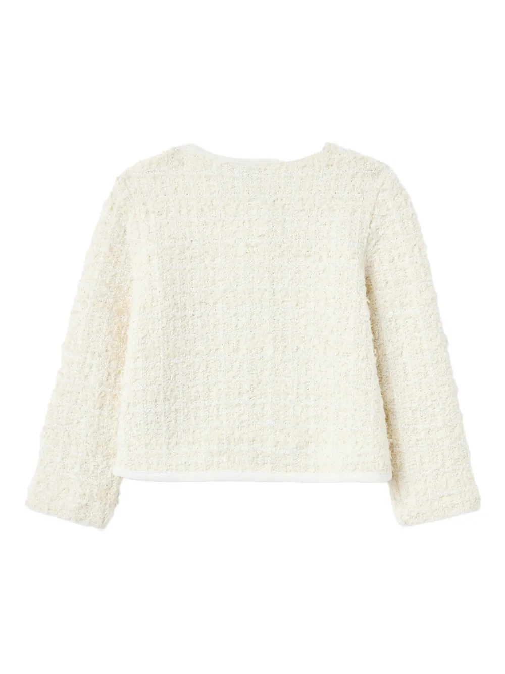 Self-Portrait Kids Vest met strikdetail en textuur Beige