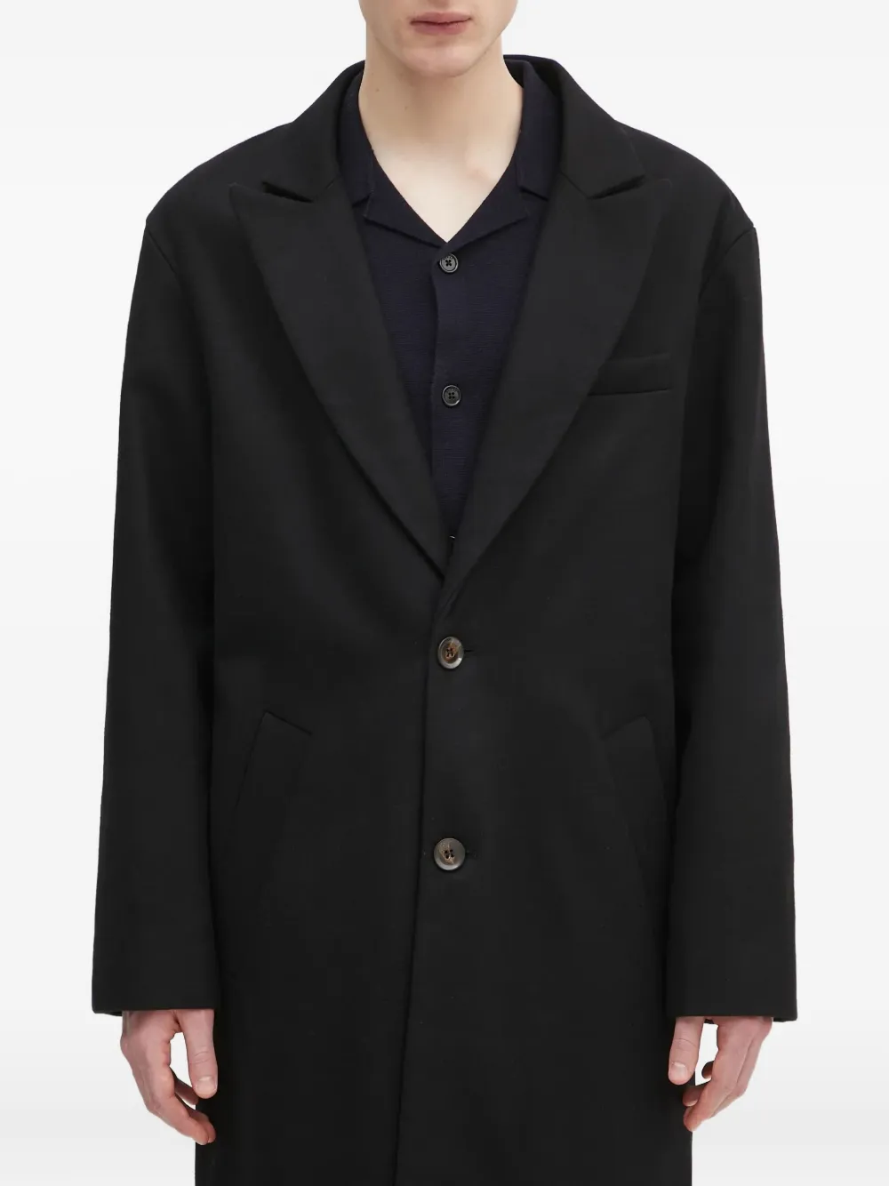 A.P.C. Jas met enkele rij knopen Zwart