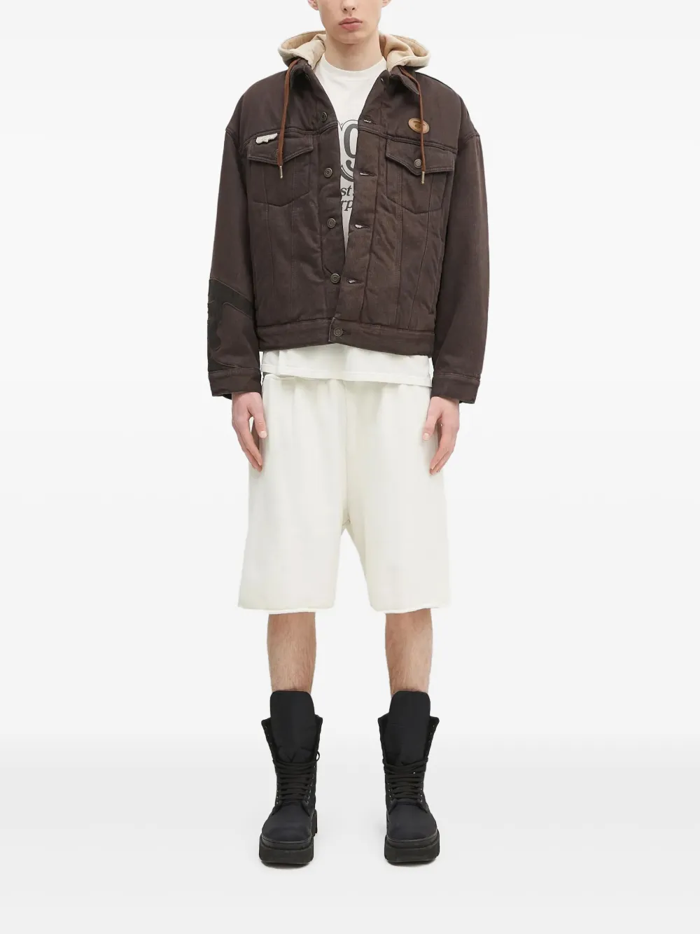AAPE BY *A BATHING APE® appliqué-detail denim jacket | marrón | Image 1
