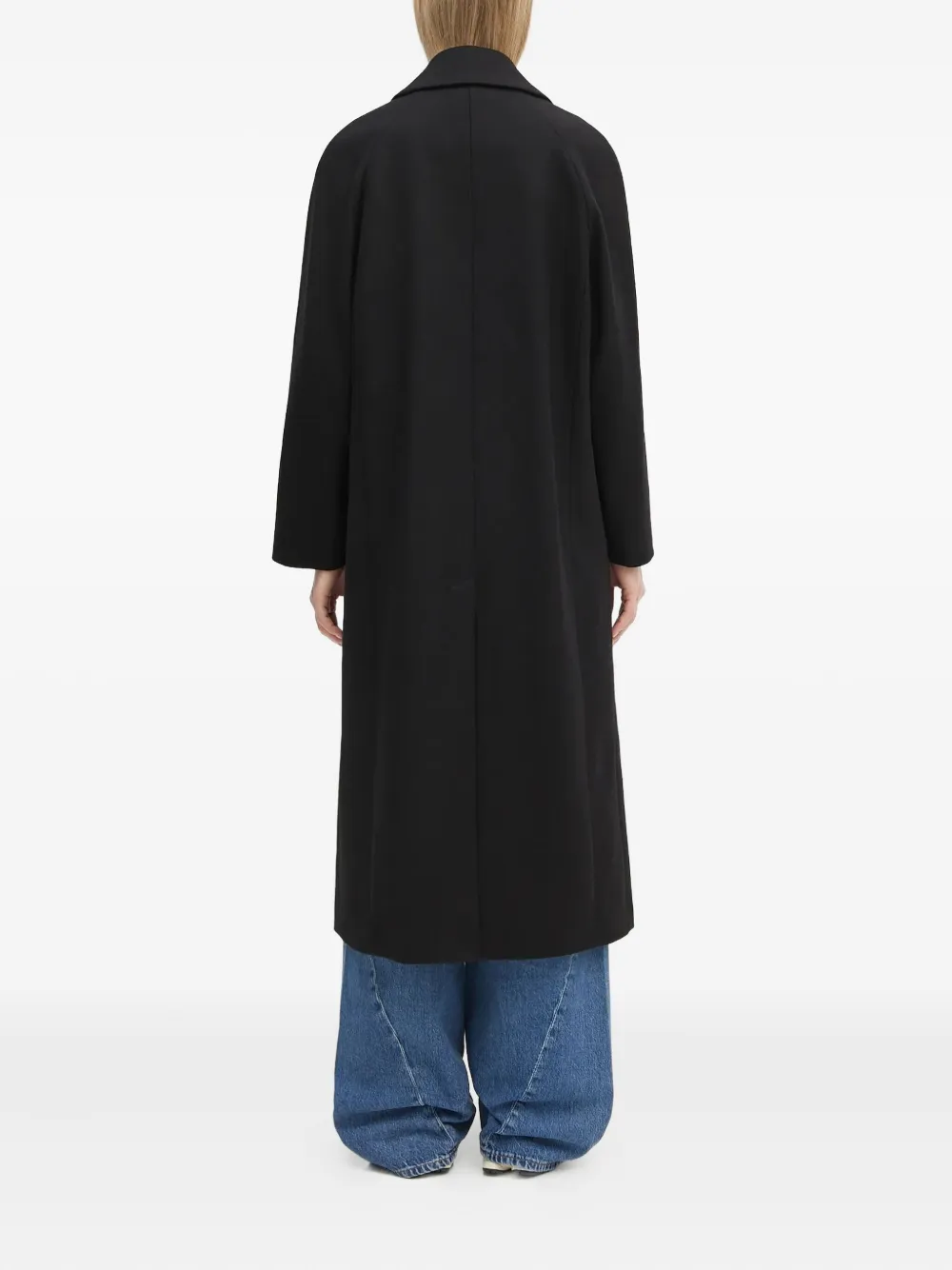 A.P.C. Wollen jas met dubbele rij knopen Zwart