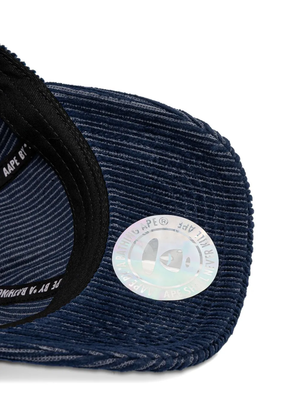 Aape By A Bathing Ape A-logo Corduroy Baseball Cap In Blue