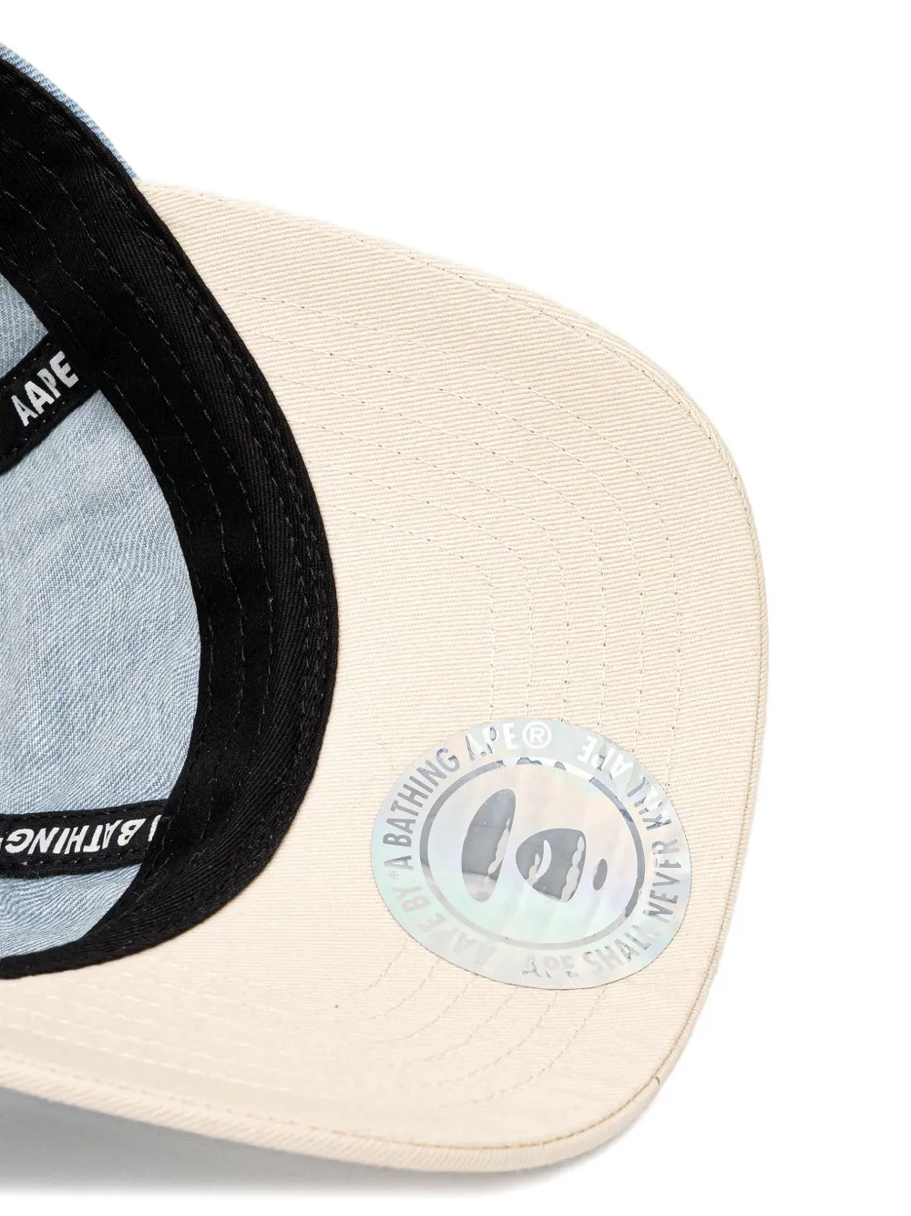 AAPE BY *A BATHING APE Denim pet met logo Blauw