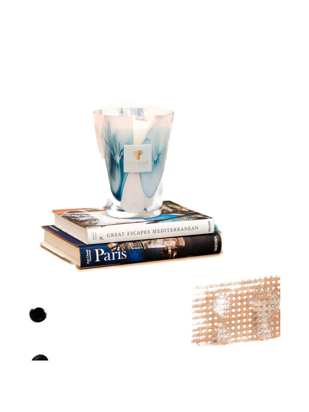 Baobab Leopolda Candle (35cm) In Blue