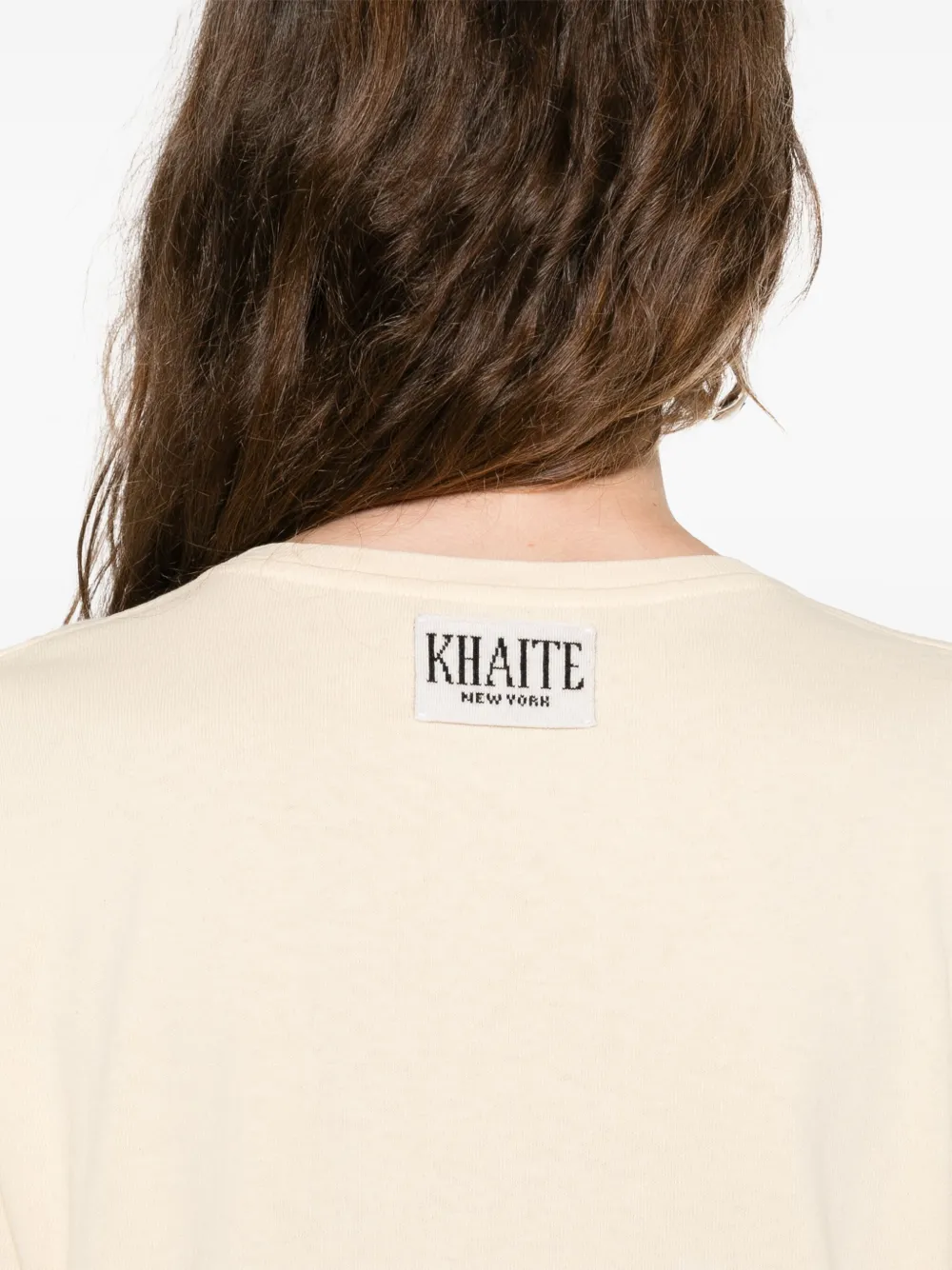 KHAITE Katoenen T-shirt Geel