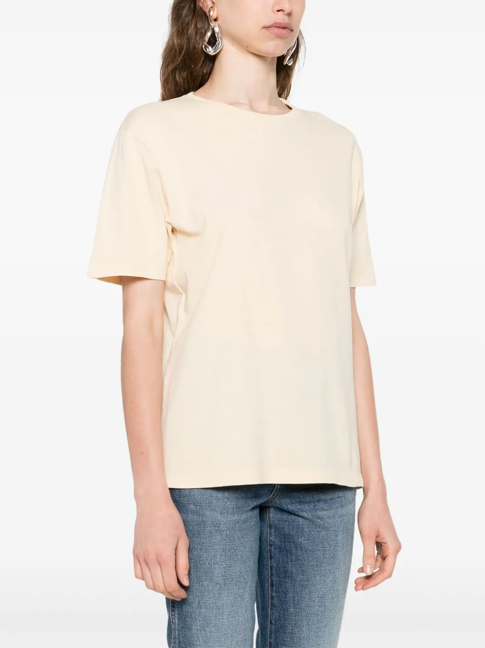 KHAITE Katoenen T-shirt Geel