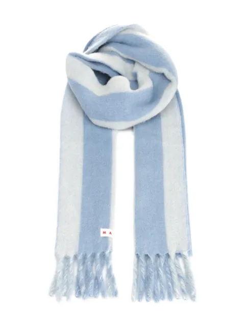 Marni striped knitted scarf