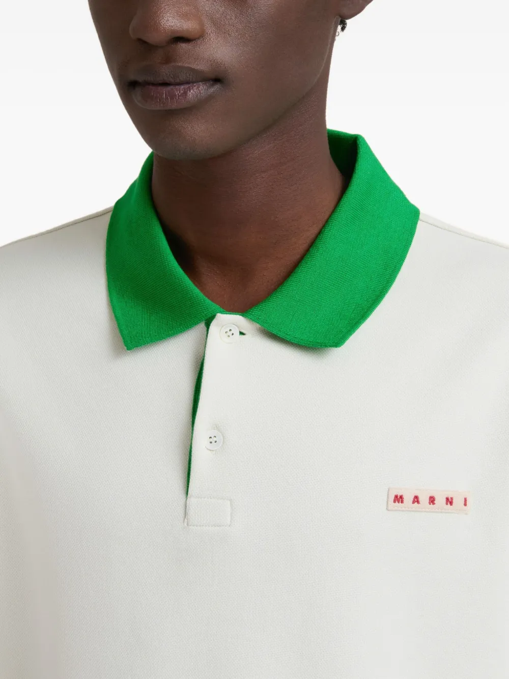 Marni Poloshirt met contrasterende kraag Wit