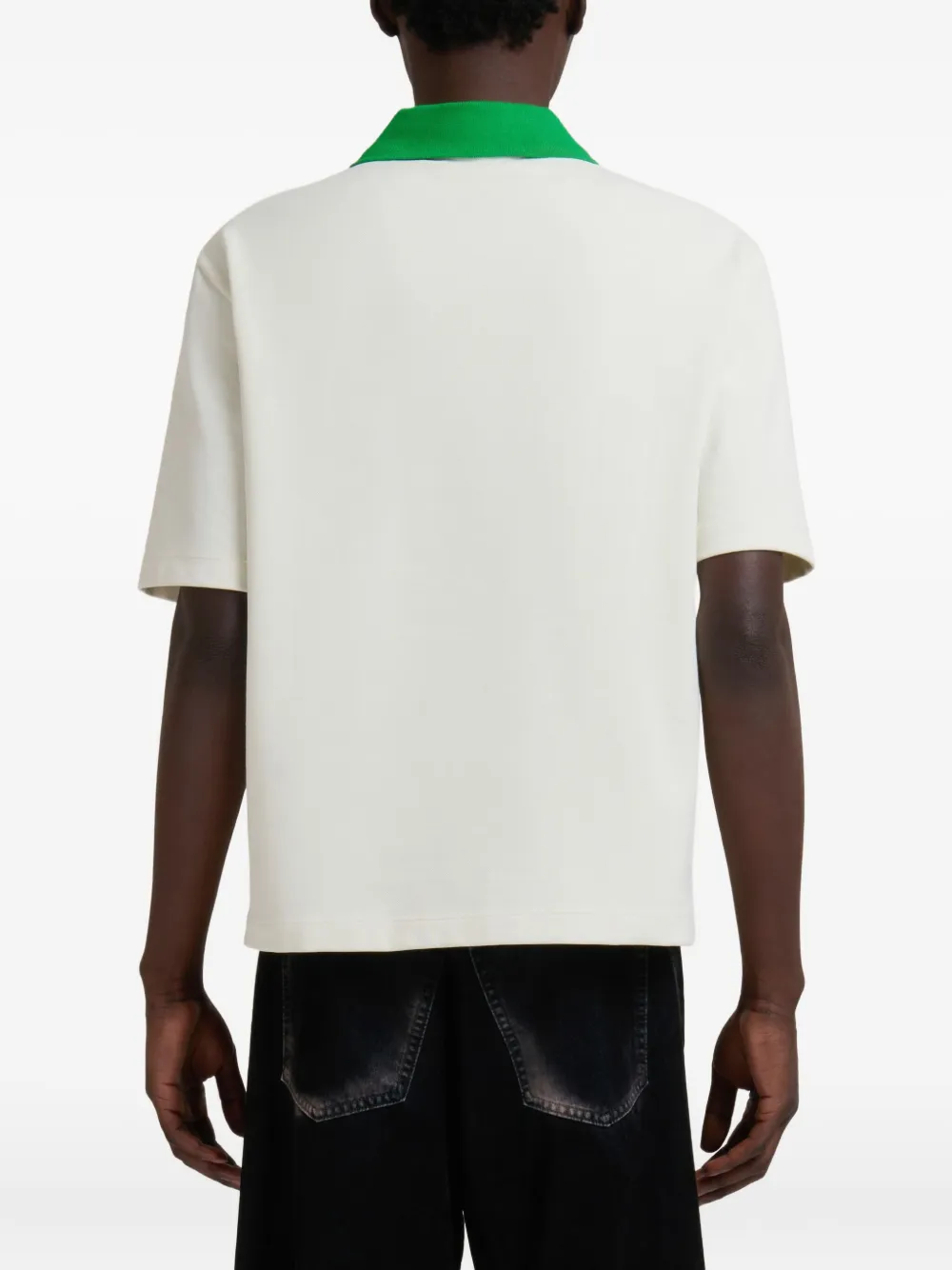 Marni Poloshirt met contrasterende kraag Wit