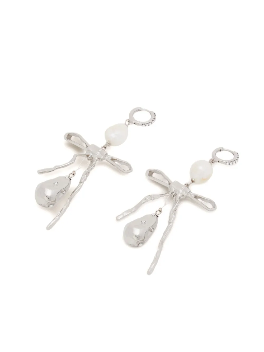 【関税&送料込】Marni Bow Drop Earrings Golden Bow drop earrings with pearls | Marni