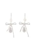 Marni pearl-drop bow earrings - Gold