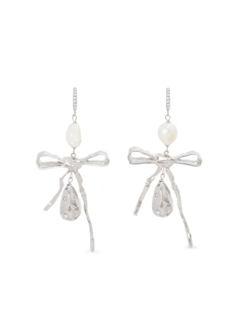 Marni pearl-drop bow earrings