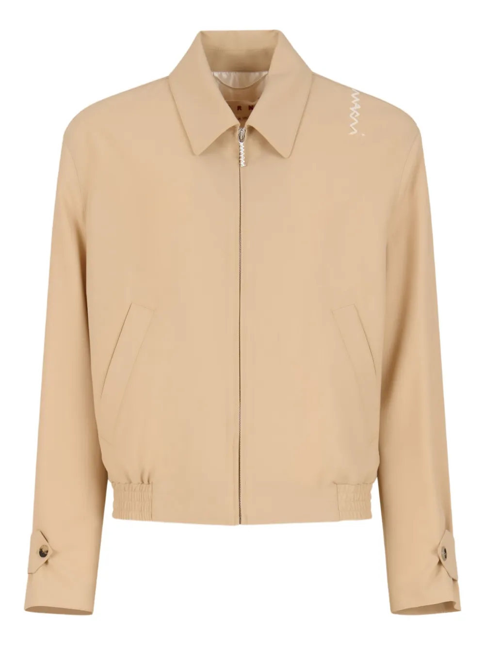Marni logo-embroidered jacket | Yellow | Image 1
