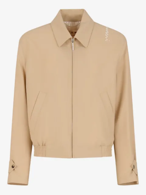 Marni logo-embroidered jacket