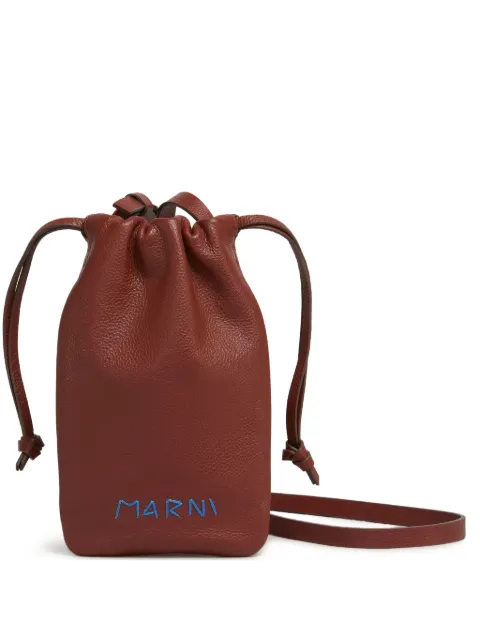 Marni drawstring leather wallet