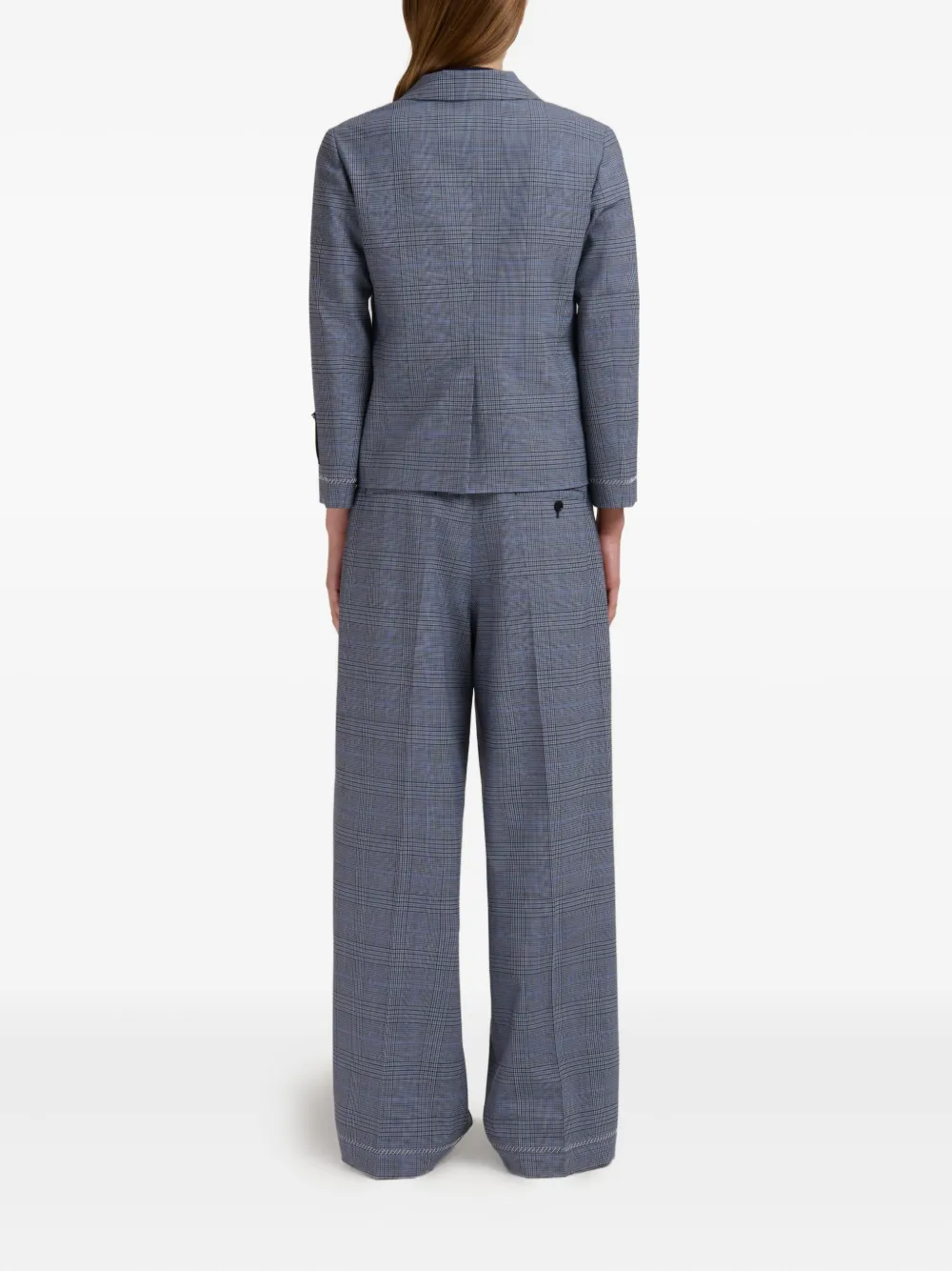 Marni Geruite blazer Blauw