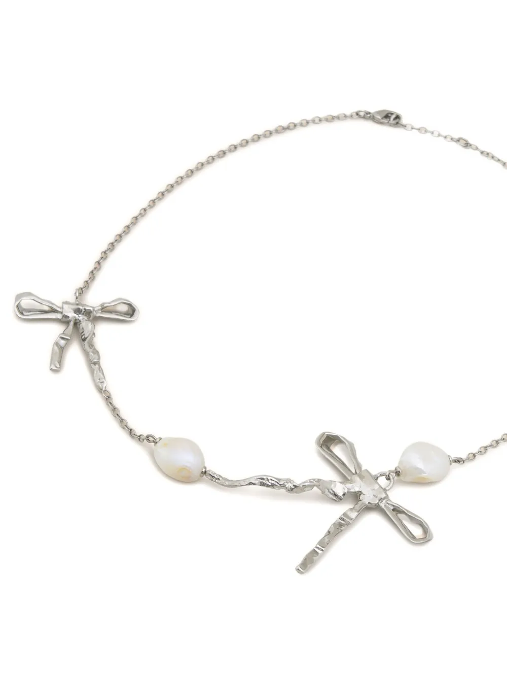  Marni Double-bow Necklace - Silver 
