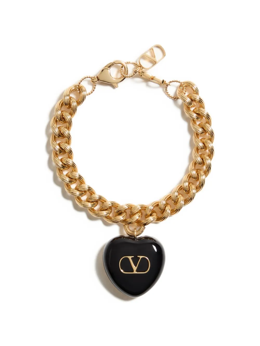 Valentino Garavani gold-tone chain bracelet with heart charm - Oro