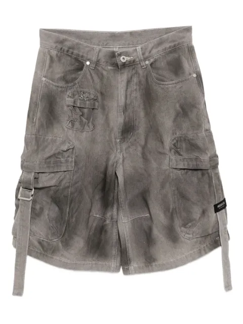 Musium Div. faded effect cargo shorts