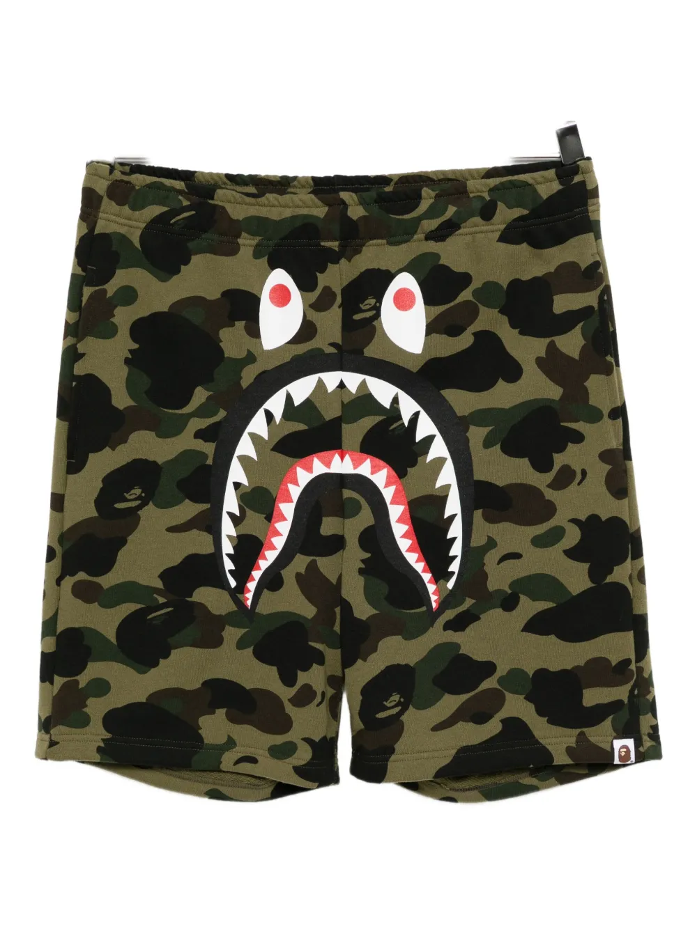 A BATHING APE® 1st Camo Shark track shorts - Verde