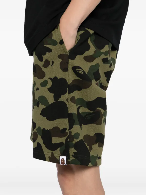 A BATHING APE® 1st Camo Shark Track Shorts | Green | FARFETCH
