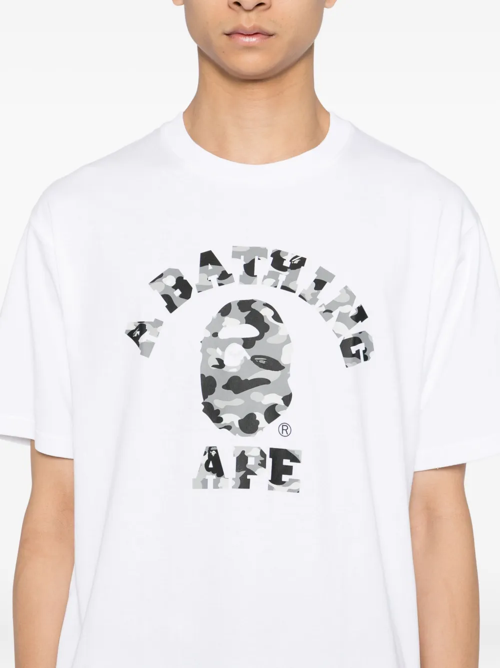 A BATHING APE T-shirt met print Wit