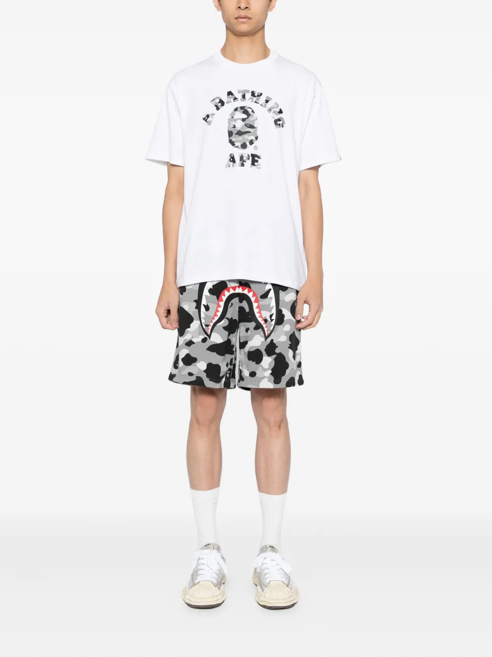 A BATHING APE T-shirt met print Wit