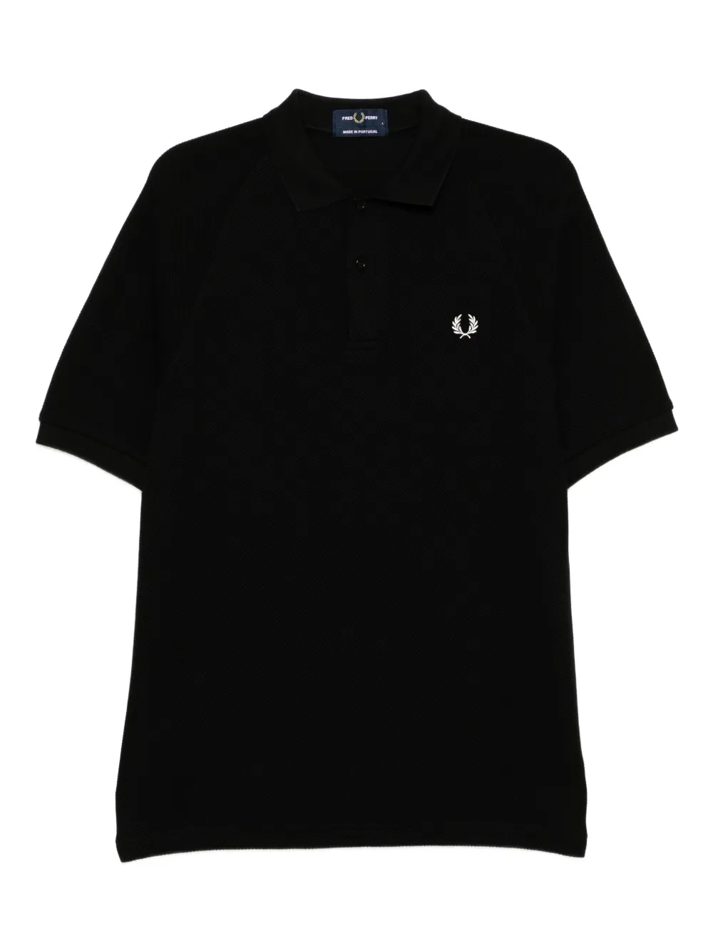 Fred Perry ピケ ポロシャツ - ブラック Fred Perry ピケ ポロシャツ - ブラック