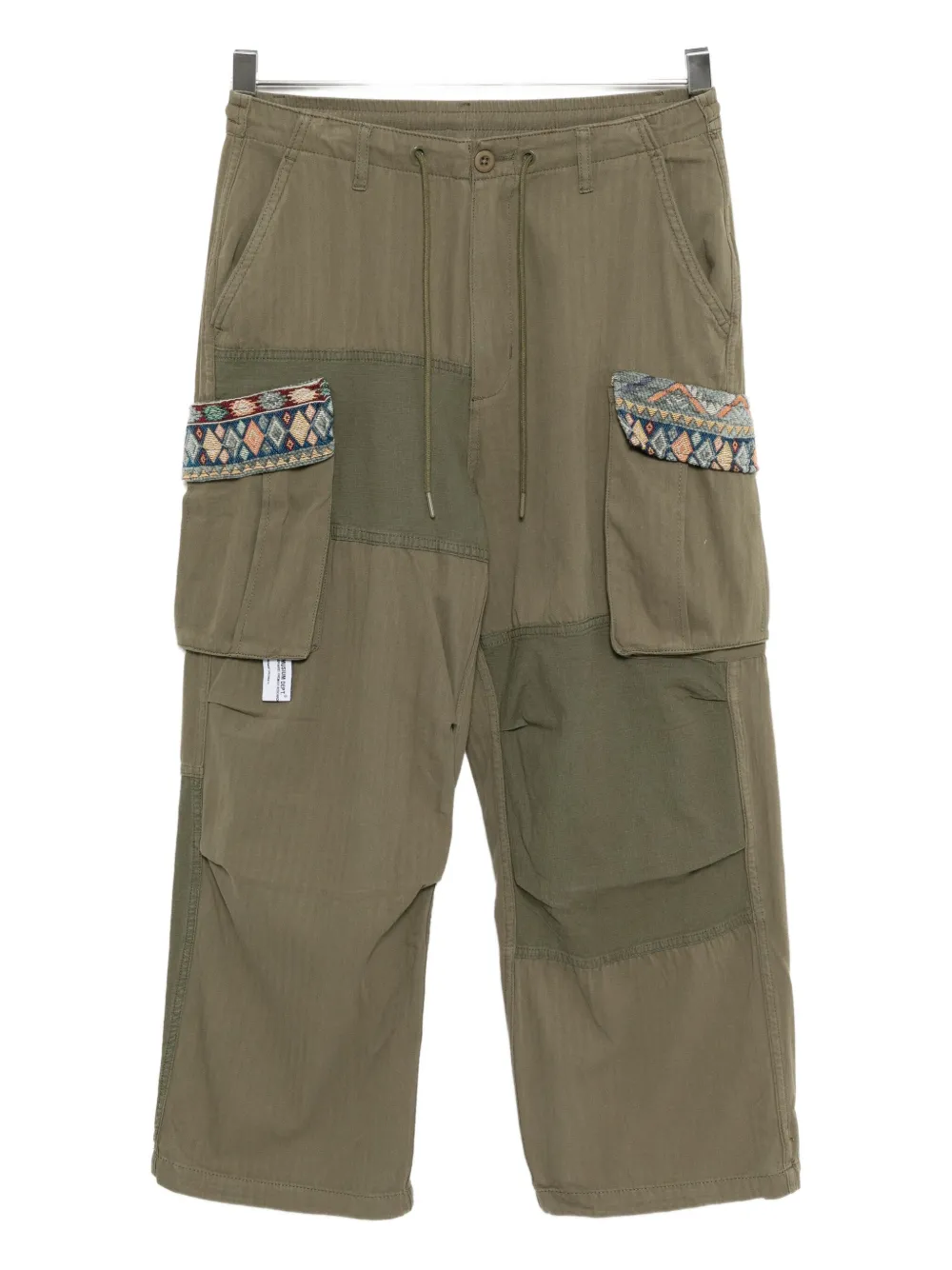 Musium Div. patchwork cargo pants | Green | Image 1