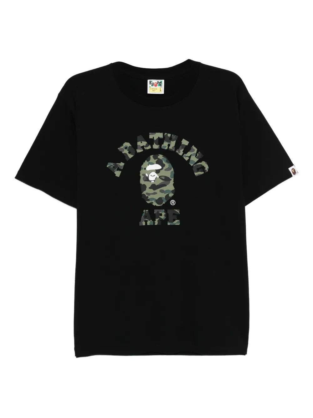 A BATHING APE T-shirt met print Zwart
