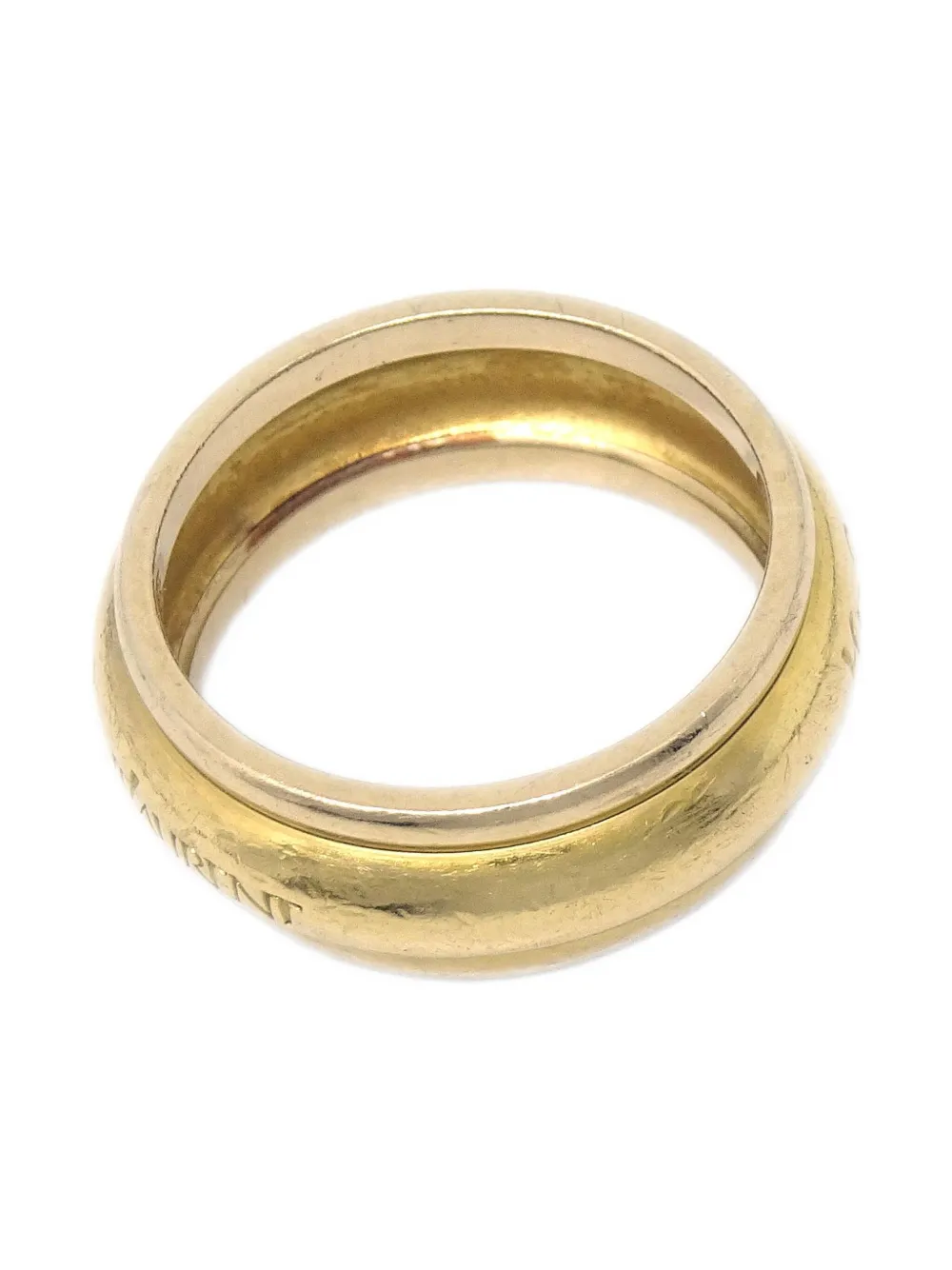 Saint Laurent Pre-Owned bague en or jaune 18ct à logo gravé (années 1990-2000) | Image 2