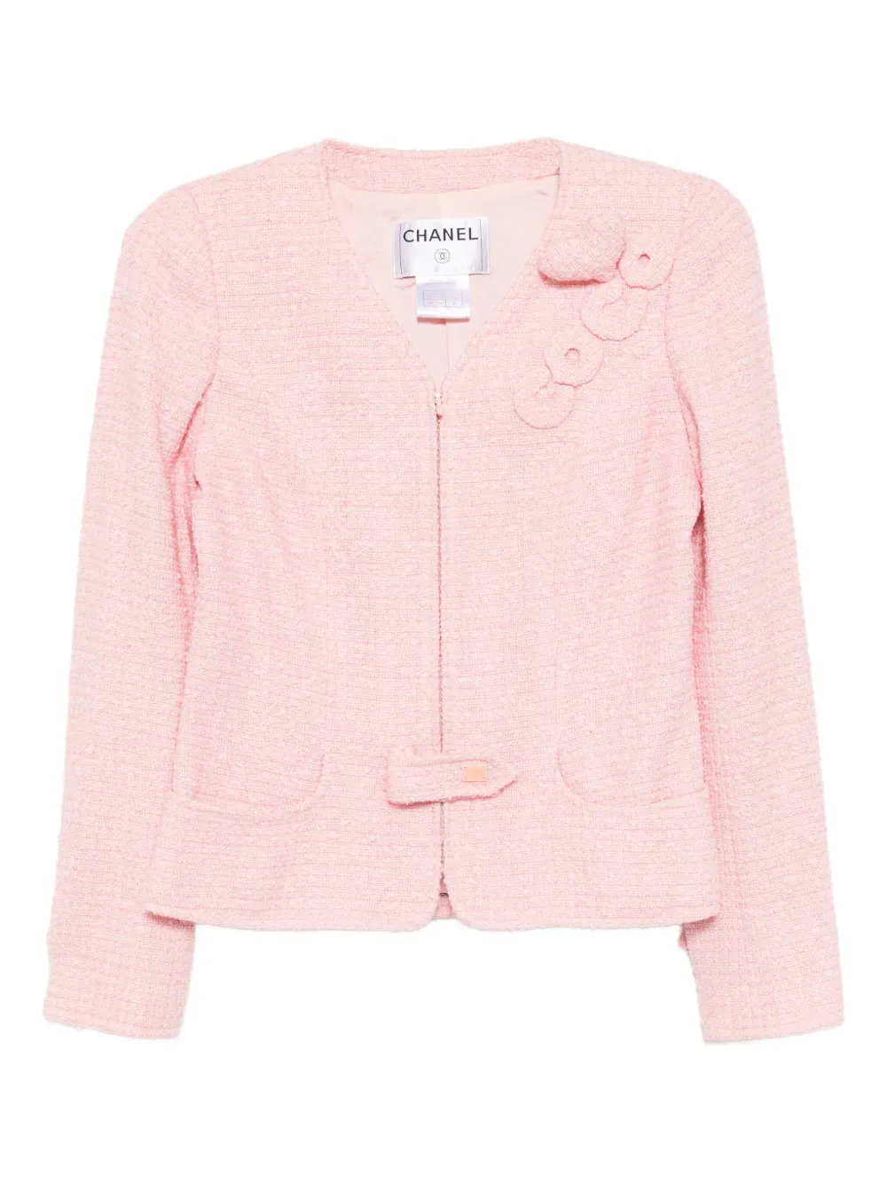 CHANEL Pre-Owned veste ajustée en tweed | rose | Image 1