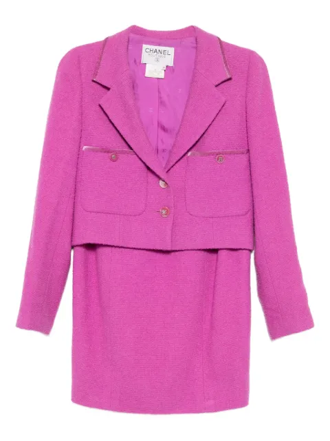 CHANEL Pre-Owned 1996 tweed suit