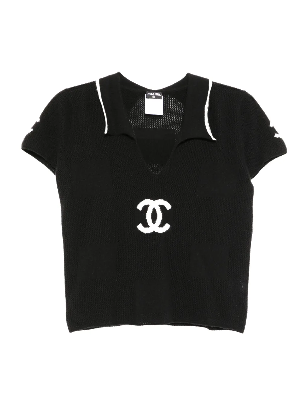 CHANEL Pre-Owned 2001 ショートスリーブ ポロシャツ - ブラック CHANEL Pre-Owned 2001 ショートスリーブ ポロシャツ - ブラック