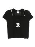 CHANEL Pre-Owned 2001 short-sleeved polo top - Black