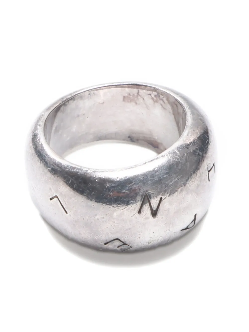 Pre-owned Chanel 1980-1990 Engraved-logo Ring